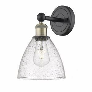 Bristol Glass - 1 Light Wall Sconce In Industrial Style-12 Inches Tall and 7.5 Inches Wide - 1 of 1