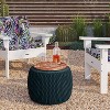 Braided Round Outdoor Patio Pouf - Threshold™ - 2 of 3