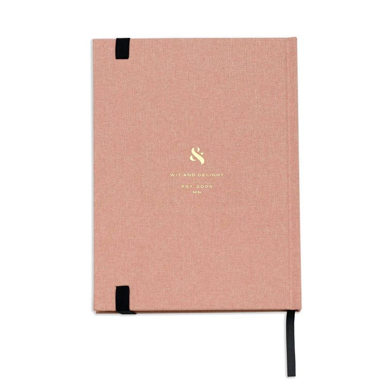 Wit &#38; Delight Lined Journal Pink Linen Note to Self, 3 of 10