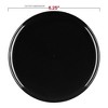 Smarty Had A Party 6.25" Black Flat Plastic Pastry Plates - 240 pcs - 4 of 4