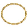 Black Bow Jewelry 5mm 14k Yellow Gold Polished & Textured Twist Hinged Bangle Bracelet - 2 of 4