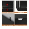 Stylish Black Sideboard Buffet Cabinet with Storage, Doors & Adjustable Shelves - Durable Kitchen Storage Furniture for Dining Room & Hallway - 3 of 4