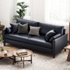 Bencmate Sofas Large Faux Leather Comfy Couch with Padded Cushions for Living Room Sofass, Gray,78.3"*33.1"*31.5" - 2 of 4