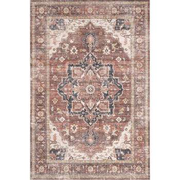 nuLOOM Emmy Faded Persian Machine Washable Area Rug