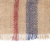 Dii French Blue / Barn Red Double Border Burlap Table Runner 14X108 - 4 of 4