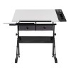 Core Drawing Table & Stool Set, Adjustable Art Desk with Storage, Charcoal Black/White - Studio Designs: Laminate Surface, Metal Frame - 2 of 4