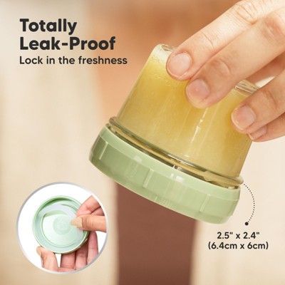 Nord Multicolor 4oz Glass Baby Food Storage Jars Set