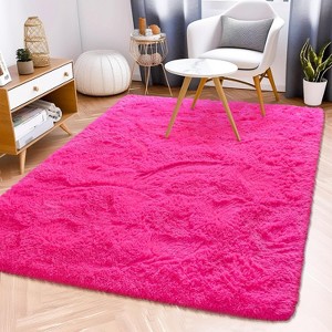 4x6ft Soft Fluffy Area Rug, Non-Slip Shag Carpet for Bedroom, Plush Living Room Rug for Home Dorm Decor - 1 of 4