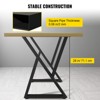 VEVOR Metal Table Legs, 28x18 inch Desk Legs, Set of 2, Heavy Duty Bench Legs, Z Shape Metal Furniture Legs, Wrought Iron Coffee Table Legs, Black - 4 of 4