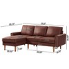 82.2" L-Shape Sofa Couch, Upholstered Deep Seat Sofa Couch,Comfy Loveseat for Living Room Bedroom Apartment Office - 3 of 4