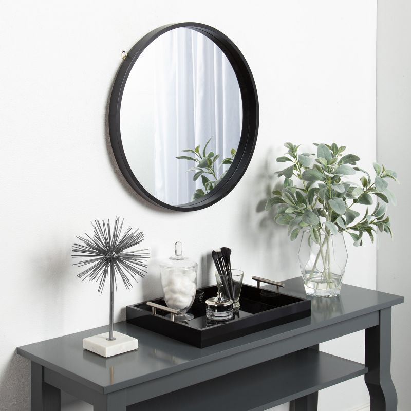 Travis Round Wood Accent Wall Mirror - Kate and Laurel All Things Decor, 5 of 12