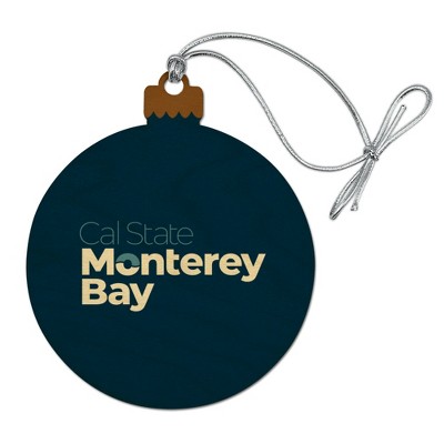 California State University Monterey Bay Primary Logo Wood Christmas Tree Holiday Ornament