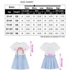 Girls 2pcs Cute Color Printed Short Sleeve Shirt and Elastic High Waist Bow A-line Skirt Sets - 4 of 4