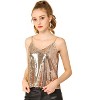 INSPIRE CHIC Women's Sequined Shining Adjustable Straps Club Party Sparkle Cami Top - 2 of 4
