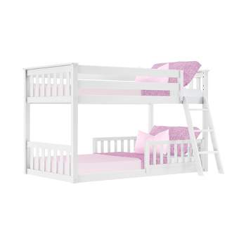 Max & Lily Twin Low Bunk with Guard Rail