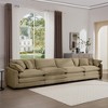 4-Seater Corduroy Sofa, Modern Upholstered Couch for Living Room, Office, Apartment, Includes 2 Arm Pillows & 4 Throw Pillows - 2 of 4