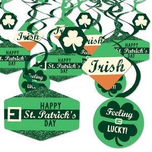 Big Dot of Happiness St. Patrick's Day - Saint Paddy's Day Party Hanging Decor - Party Decoration Swirls - Set of 40 - 1 of 4