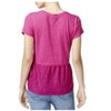 maison Jules Womens Lace Peplum Basic T-Shirt - 2 of 4