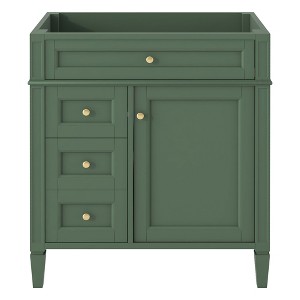 TUYOHW Bathroom Vanity without Top Sink, Modern Bathroom Storage Cabinet with 2 Drawers and a Tip-out Drawer - 1 of 4