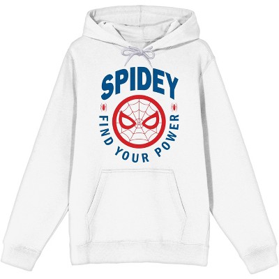 Marvel Spiderman Spidey Icon Find Your Power Men's White Long Sleeve Packaged T-Shirt