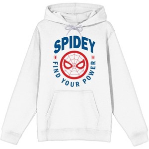 Marvel Spiderman Spidey Icon Find Your Power Men's White Long Sleeve Packaged T-Shirt - 1 of 1