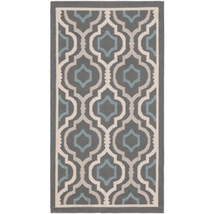 Courtyard Brookstone CY7938 UV & Stain Resistant Non-Shedding Power Loomed Indoor/Outdoor Rugs - Safavieh - 1 of 2