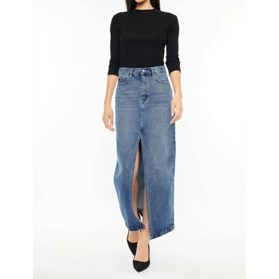 Women's 90's Denim Maxi Skirt - KanCan