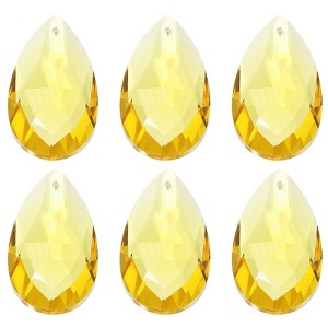 Unique Bargains Crystal Pendants Teardrop Beads for DIY Lamp Arts Crafts Decoration 6 Pcs - 1 of 4