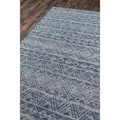 Urban Bohemia Hand-Hooked Gray Geometric Wool Runner Rug