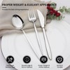 DOMETOUR 20 Piece Premium Flatware Set Service for 4 Stainless Steel Kitchen Cutlery - 2 of 4