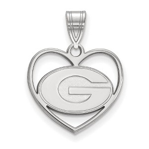 Black Bow Jewelry Sterling Silver Georgia Bulldogs NCAA Pendant - 1 of 3