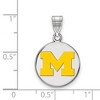 Black Bow Jewelry Sterling Silver Michigan Wolverines NCAA Medium Pendant - 2 of 3