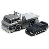 1966 Ford C600 Flatbed Truck Gray Met and 1993 Ford Mustang SVT Cobra Black "Toyo Tires" 1/64 Diecast Models by Muscle Machines - 2 of 3