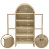 BAOURE 70.28" Arched Kitchen Pantry Cabinet, Modern Natural Farmhouse Display Storage with Acrylic Doors and Adjustable Shelves - 2 of 4