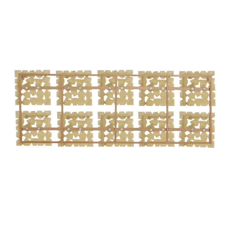 Aluminum Geometric Wall Decor with Hammered Designs Gold - Olivia & May, 4 of 6