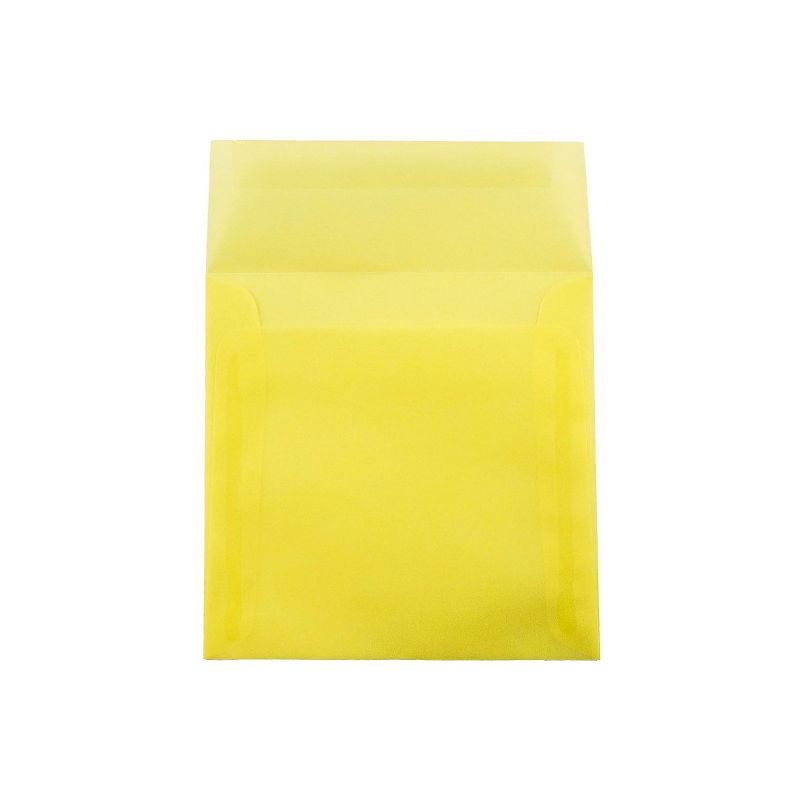 JAM Paper 5.5x5.5 Square Translucent Vellum Invitation Envelopes Primary YW PACV506, 2 of 3