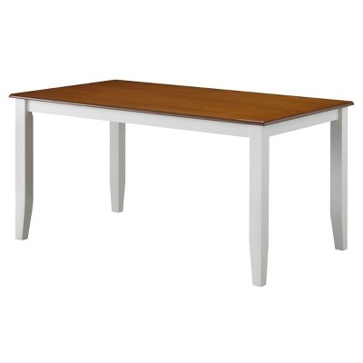 Bloomington 6-Piece White and Honey Oak Dining Set