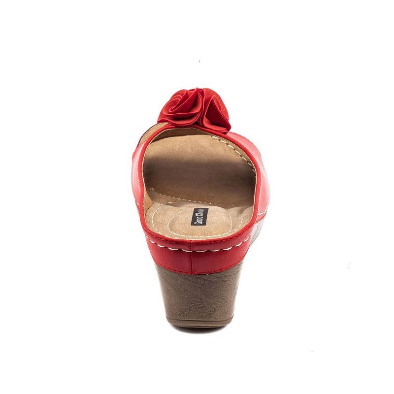 GC Shoes Sydney Flower Comfort Slide Wedge Sandals, 3 of 8