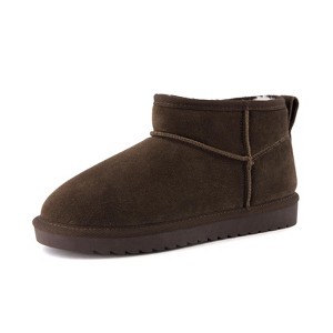 CUSHIONAIRE Kids' Hip Genuine Leather Suede Winter Boots - Faux Fur ...