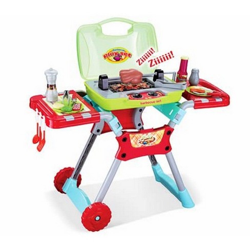 Kids PRETEND PLAY KITCHEN SET Toys BBQ Barbecue Grill Light Up Kid's Play Toy 