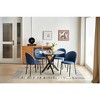 Cross Leg Modern Dining Table, with Round or Square Table Top, Pedestal Dining Table, End Table Leisure Coffee Table - 3 of 4