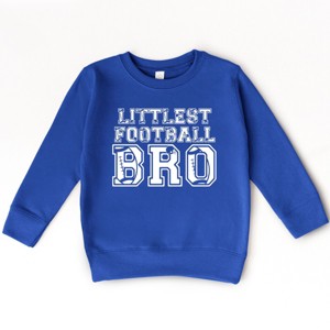 The Juniper Shop Littlest Football Bro Toddler Sweatshirt - 4T - Royal - 1 of 4