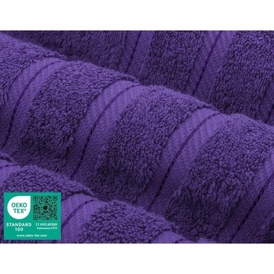 Luxury Purple Turkish Cotton 6-Piece Towel Set