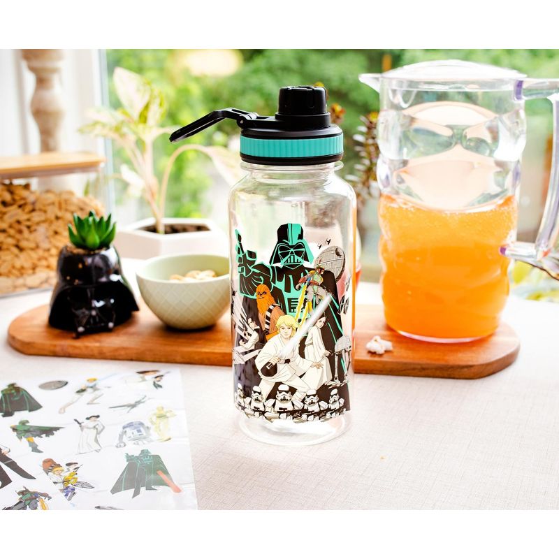 Silver Buffalo Star Wars Legacy Group Twist Spout Water Bottle and Sticker Set | Hold 32 Ounces, 4 of 7