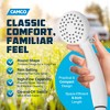 Camco 44023 Sleek Round High Flow Outdoor Shower Head Attachment with On and Off Switch and Rain Setting for RVs and Boats, White - 2 of 4