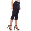 Rekucci Women's Pull-On Mid-Rise Straight-Leg Capri Pants with Tummy Control and Hidden Pocket - 2 of 4