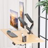 Dual Monitor Arm Desk Mount with Gas Spring, Adjustable Height and Full Motion Swivel Stand - 4 of 4