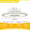 Claxy White Round LED Flush Mount Ceiling Light 4000K - 3 of 4