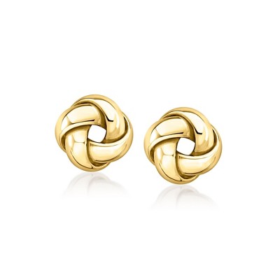 Ross-Simons Italian 10kt Yellow Gold Petite Love Knot Earrings