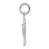 Black Bow Jewelry 14k White Gold 13mm 3D Textured Starfish Charm - 2 of 4
